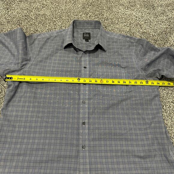 JOS A. BANK Navy Blue Striped Men's 100% Cotton Button Down Long Sleeve, Size XL - Picture 5 of 6